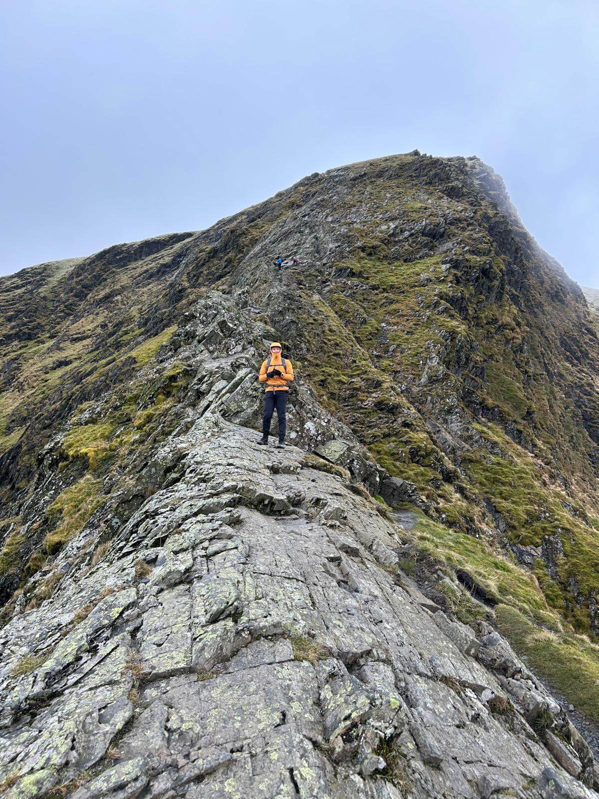Tom Eagle stood on Sharp Edge in the Lake District