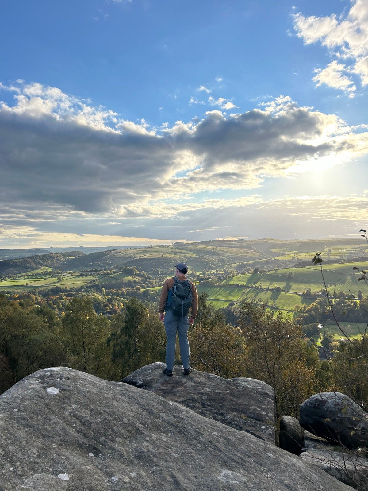 Tom Eagle stood on Sharp Edge in the Lake District